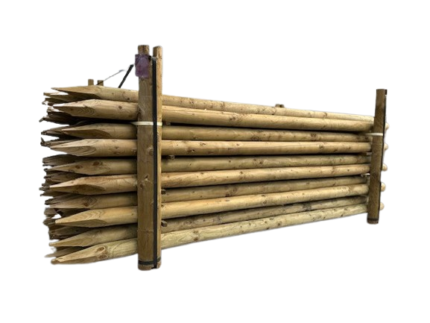 Azobe geïmpregneerde palen