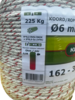 Koord 500m 6 mm bruin/wit - Afbeelding 3