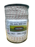 Koord 500m 6 mm bruin/wit