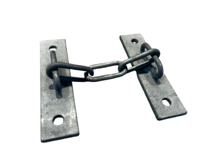 Hangwerk slagboom ketting met plaat