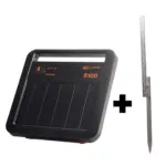 S100 Zonnepaneel schrikdraadapparaat incl. accu  (1,0J - Solar) met gratis stander
