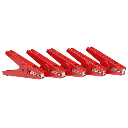 Krokodillenklem rood (5 stuks)