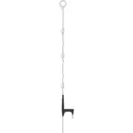 Multi Wire Ring Top Post White 1,10 m (10 stuks)